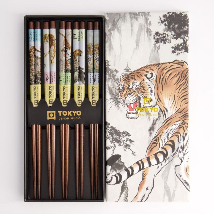 Tokyo Design Studio Chopsticks Tiger 5 paar (Multi) - Panache (Koksijde)