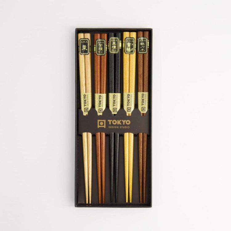 Tokyo Design Studio Chopsticks Wood 5 paar (Multi) - Panache (Koksijde)