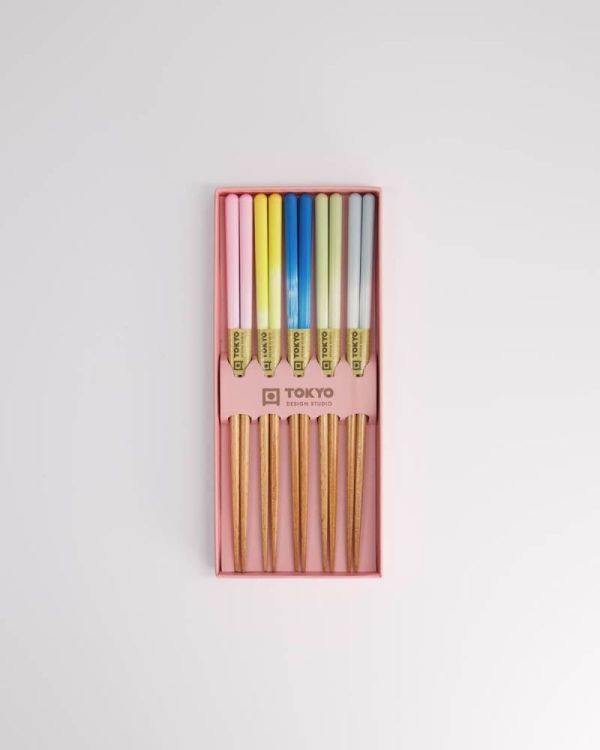 Tokyo Design Studio Chopsticks Wooden Pink Dragonfly 5 paar (Pink) - Panache (Koksijde)