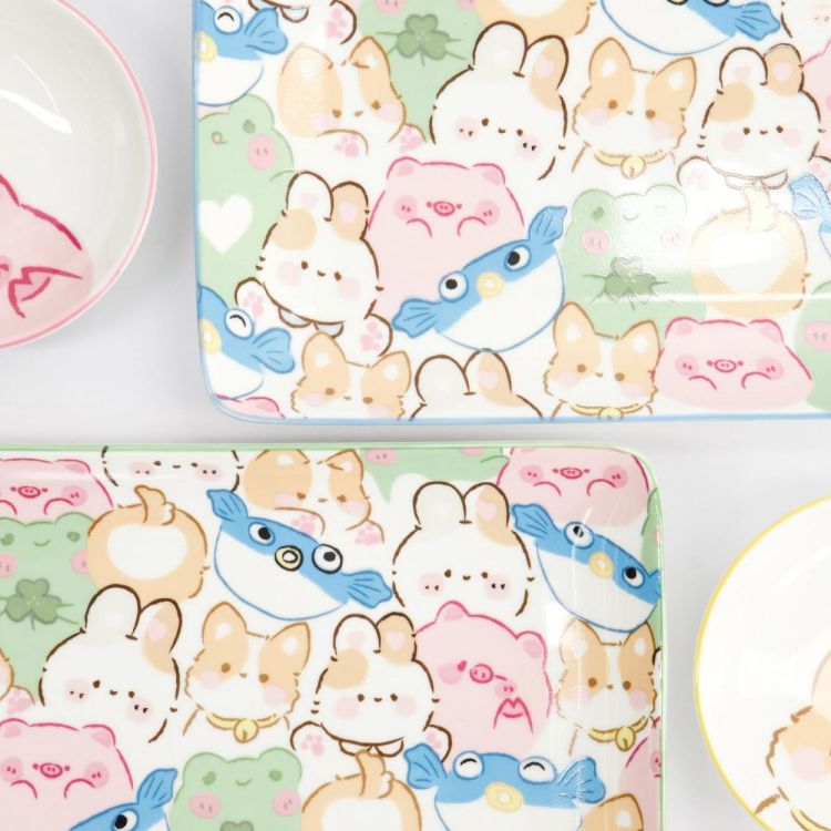 Tokyo Design Studio Kawaii Animals Sushi plate set (Multi) - Panache (Koksijde)