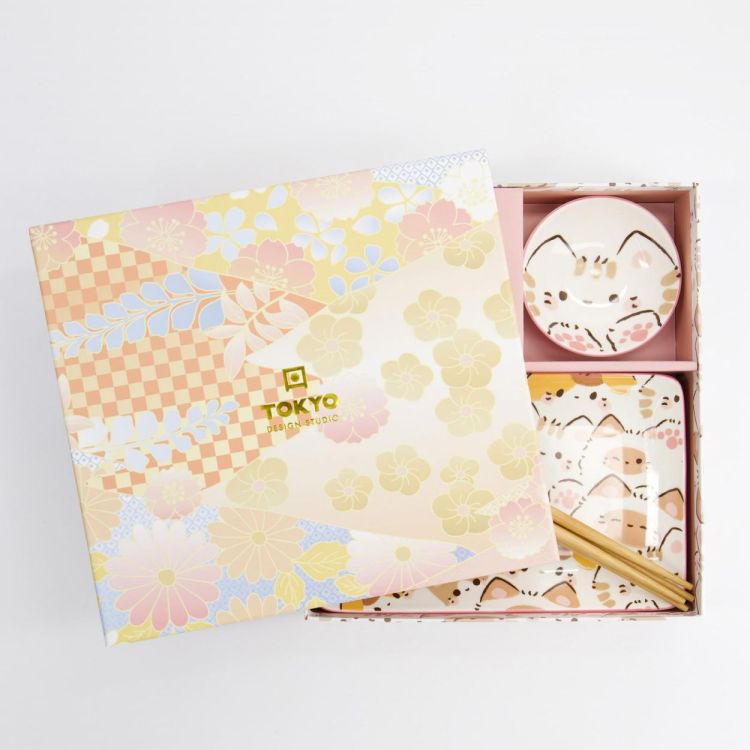 Tokyo Design Studio Kawaii Cat Sushi plate set (Multi) - Panache (Koksijde)
