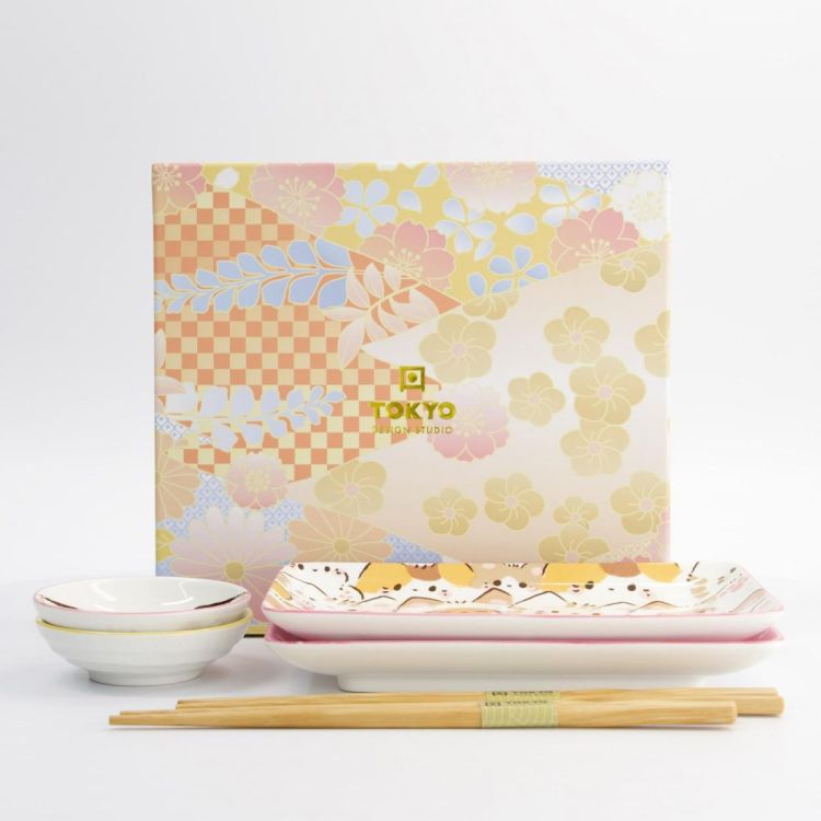 Tokyo Design Studio Kawaii Cat Sushi plate set (Multi) - Panache (Koksijde)