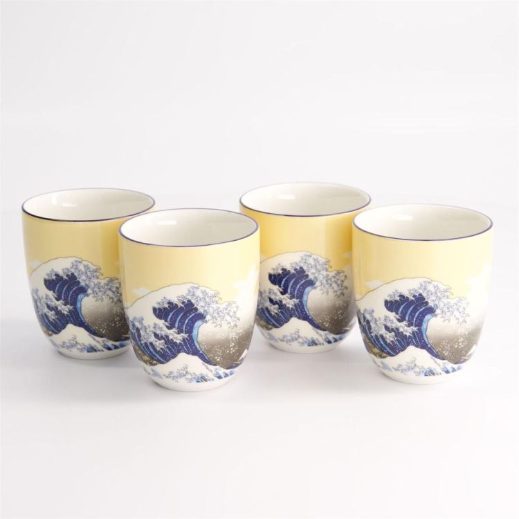 Tokyo Design Studio Kawaii Hokusai 4 Tea Cup set 170ml (Blauw) - Panache (Koksijde)