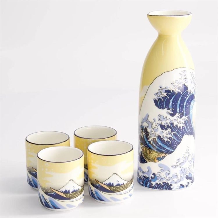 Tokyo Design Studio Kawaii Hokusai Sake set (Blauw) - Panache (Koksijde)