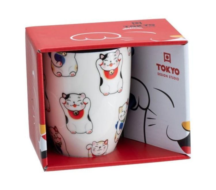 Tokyo Design Studio Kawaii Lucky Cat Classic mug 380ml (White) - Panache (Koksijde)