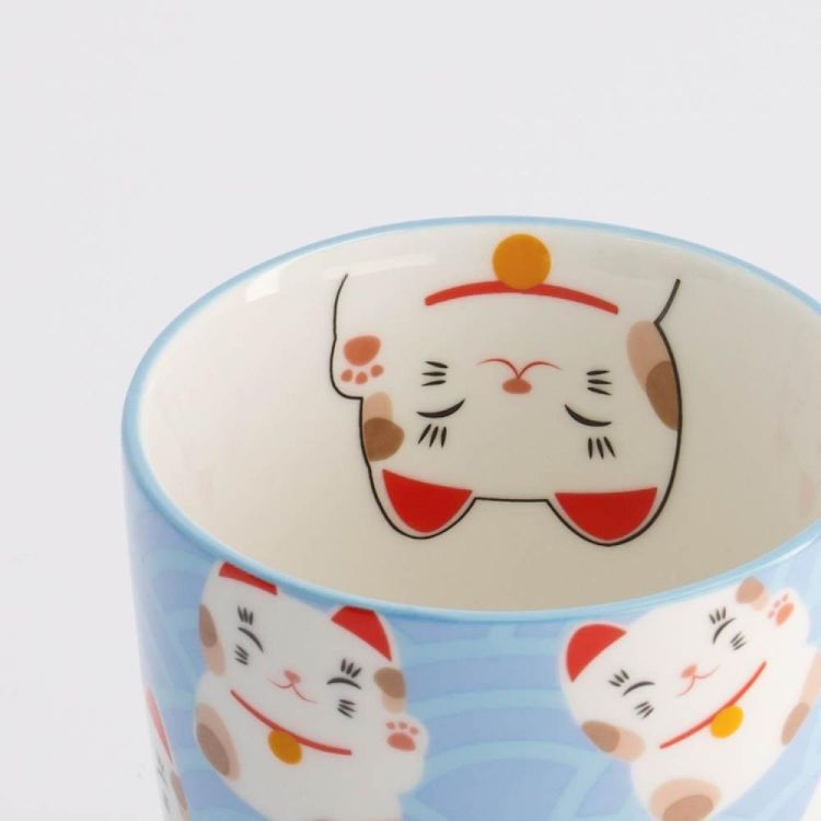 Tokyo Design Studio Kawaii Lucky Cat mug 380ml (Blauw) - Panache (Koksijde)