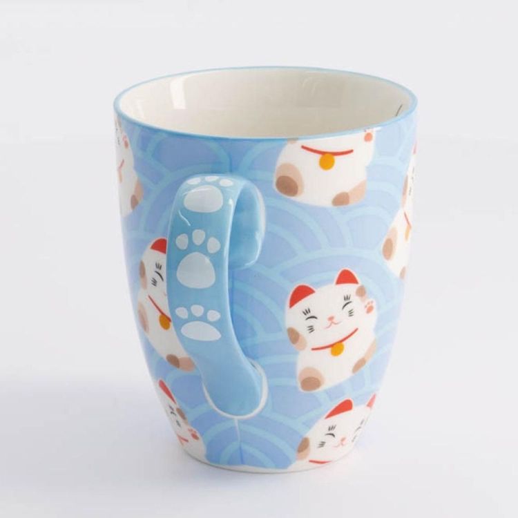 Tokyo Design Studio Kawaii Lucky Cat mug 380ml (Blauw) - Panache (Koksijde)