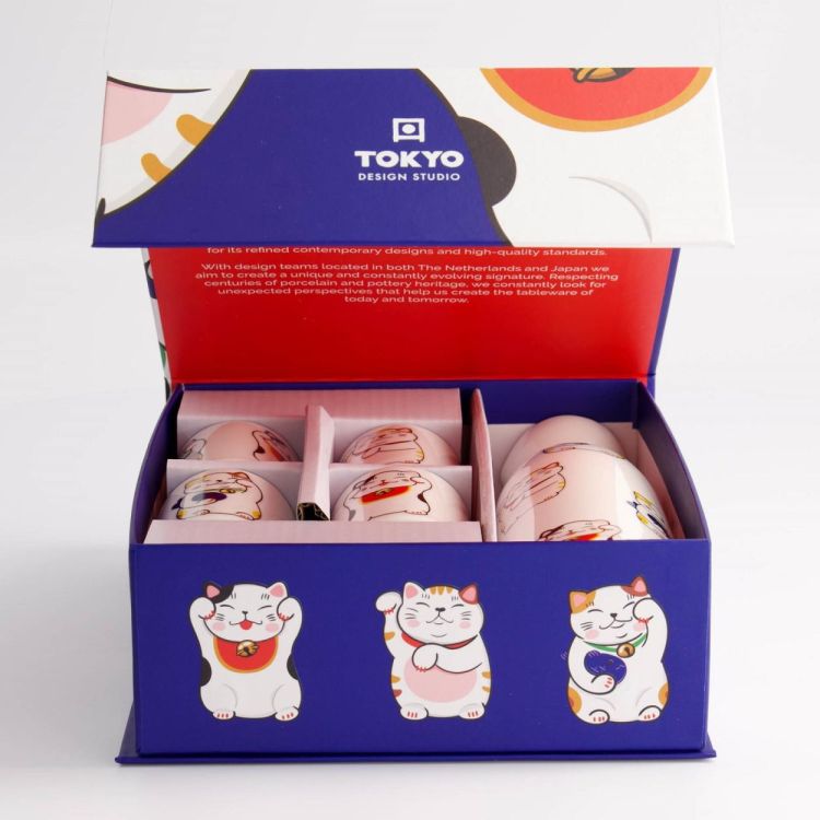 Tokyo Design Studio Kawaii Lucky Cat Sake set (White) - Panache (Koksijde)