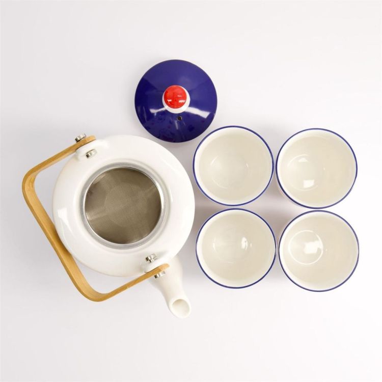 Tokyo Design Studio Kawaii Lucky Cat Tea set (Blauw) - Panache (Koksijde)