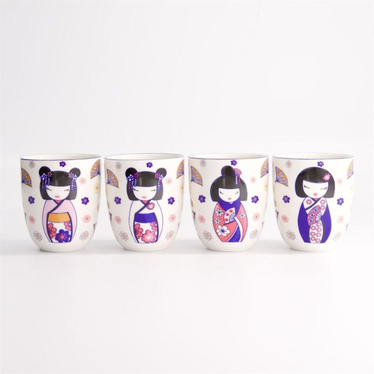 Tokyo Design Studio Kawaii Maiko 4 Tea Cup set 170ml (Paars) - Panache (Koksijde)