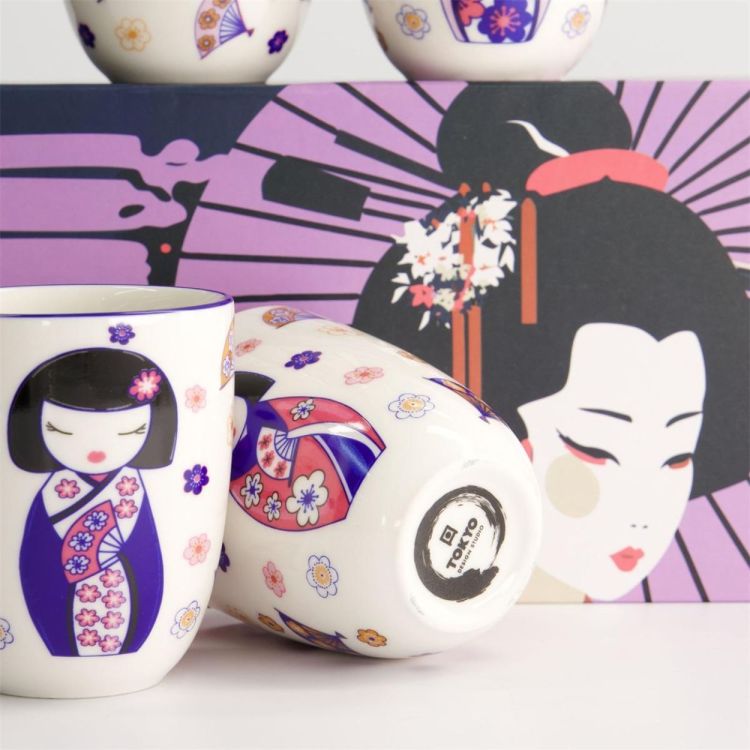 Tokyo Design Studio Kawaii Maiko 4 Tea Cup set 170ml (Paars) - Panache (Koksijde)