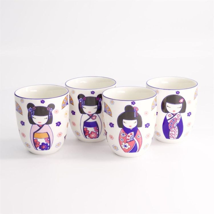 Tokyo Design Studio Kawaii Maiko 4 Tea Cup set 170ml (Paars) - Panache (Koksijde)