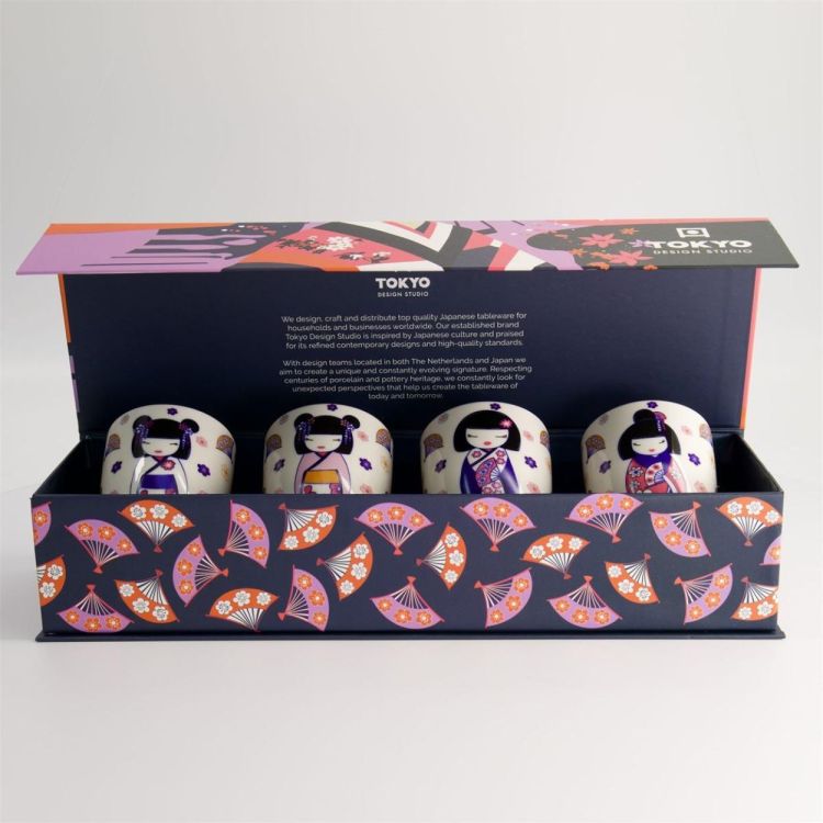 Tokyo Design Studio Kawaii Maiko 4 Tea Cup set 170ml (Paars) - Panache (Koksijde)