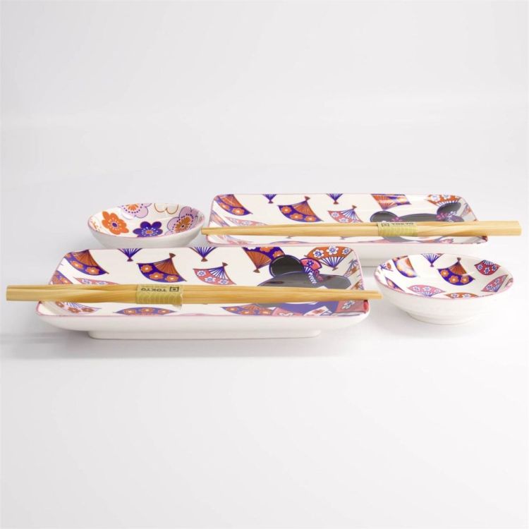 Tokyo Design Studio Kawaii Maiko Sushi plate set (Paars) - Panache (Koksijde)