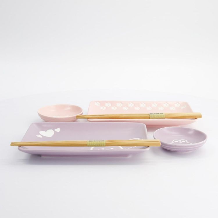 Tokyo Design Studio Kawaii Rabit Cat Sushi plate set (Multi) - Panache (Koksijde)