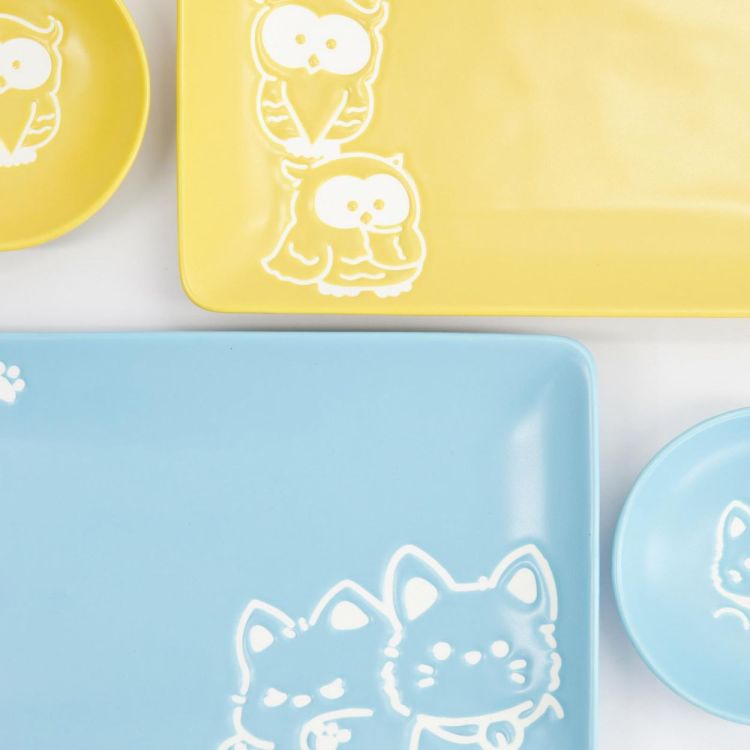 Tokyo Design Studio Kawaii Shiba Owl Sushi plate set (Multi) - Panache (Koksijde)
