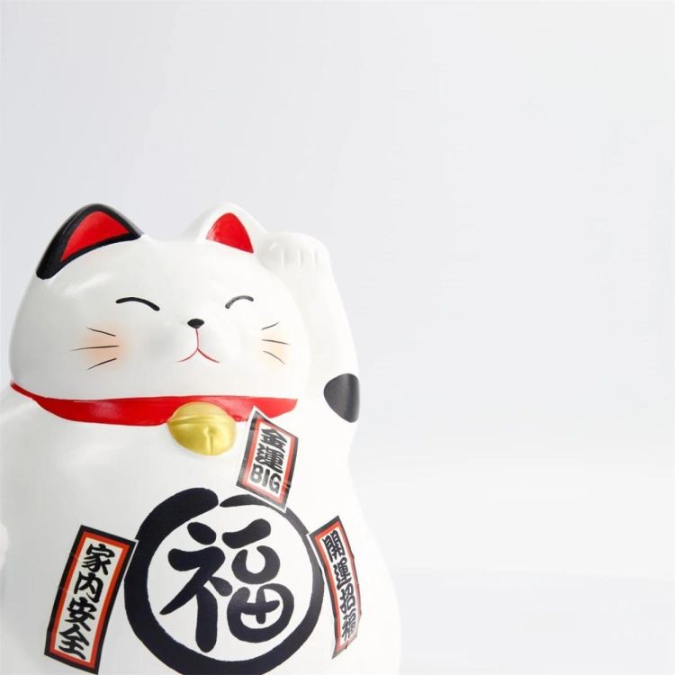 Tokyo Design Studio Lucky Cat 21cm (White) - Panache (Koksijde)