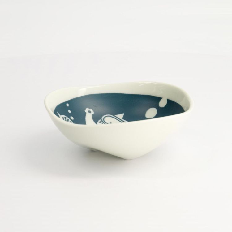 Tokyo Design Studio Neko Maruke Cat Bowl 13x5cm 220ml (Blauw) - Panache (Koksijde)