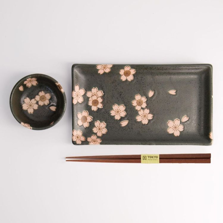 Tokyo Design Studio Sakura Black Sushi set (Black) - Panache (Koksijde)