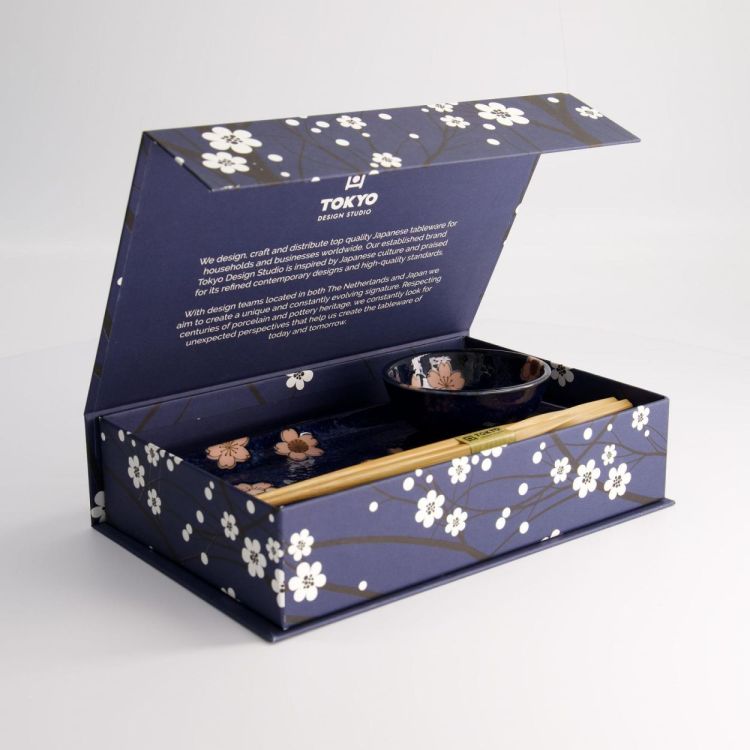 Tokyo Design Studio Sakura Navy Sushi set (Blauw) - Panache (Koksijde)