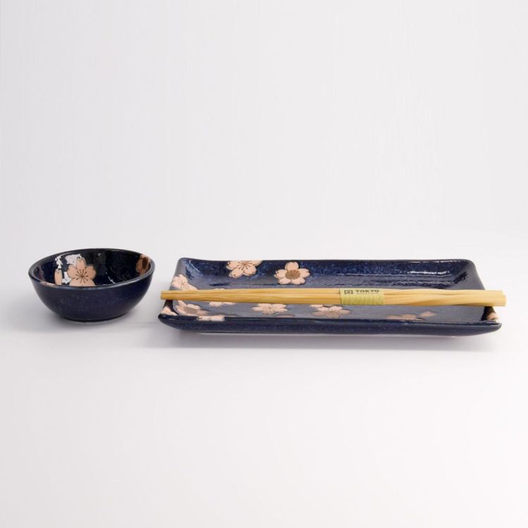 Tokyo Design Studio Sakura Navy Sushi set (Blauw) - Panache (Koksijde)