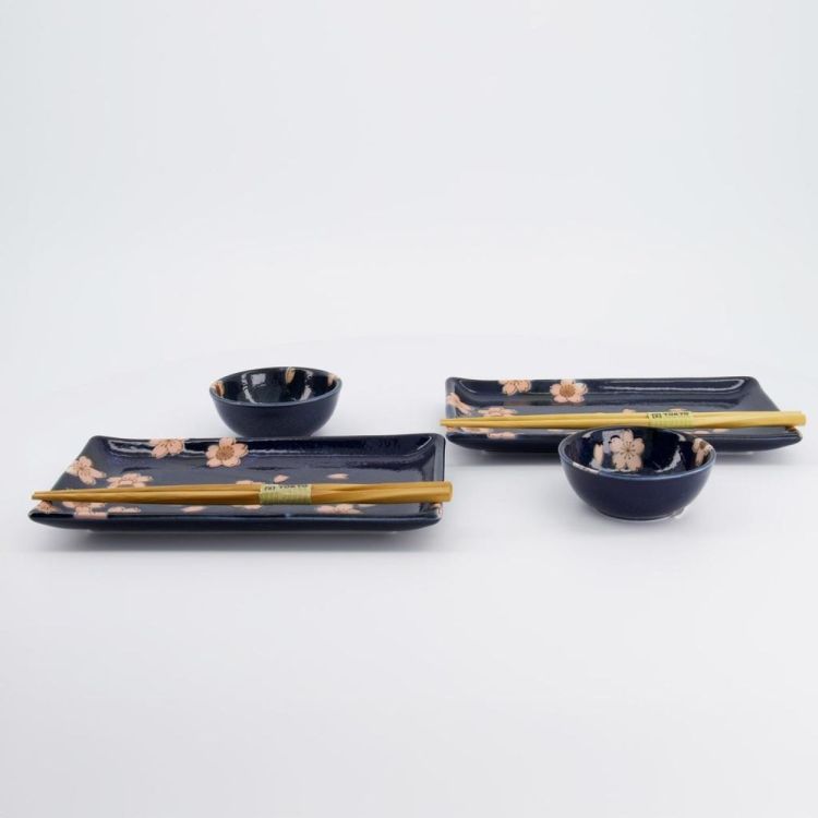 Tokyo Design Studio Sakura Sushi plate set (Navy) - Panache (Koksijde)