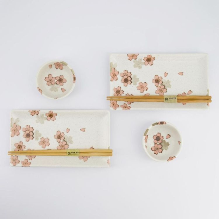 Tokyo Design Studio Sakura Sushi plate set (White) - Panache (Koksijde)