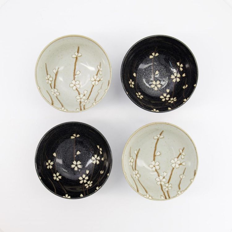 Tokyo Design Studio Set 4 Sakura Tayo bowls 650ml Ø15cm (Multi) - Panache (Koksijde)
