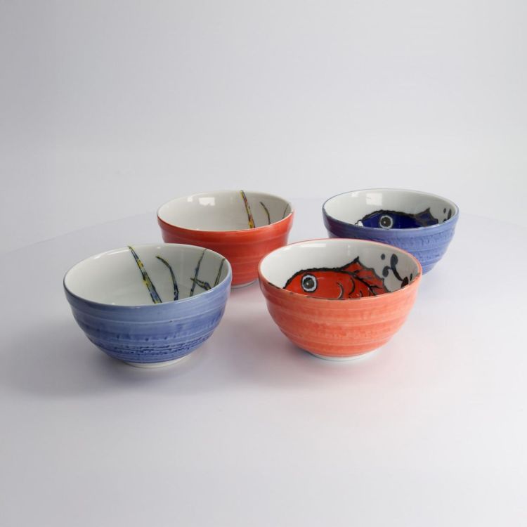 Tokyo Design Studio Set 4 Seafood bowls 11x6cm (Multi) - Panache (Koksijde)