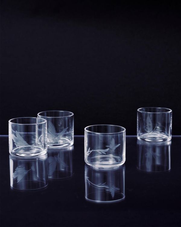 Tomorrowland 4 shotglazen gegraveerd - Unity (Transparant) - Panache (Koksijde)