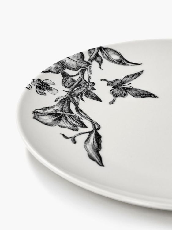 Tomorrowland Bord S Ø18cm Magical Blossom - Unity (Black & White) - Panache (Koksijde)