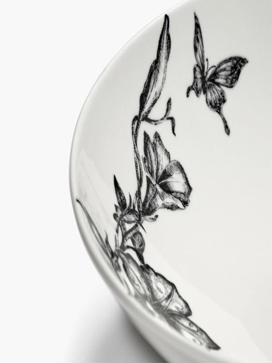 Tomorrowland Kom ovaal M Ø23cm Magical Blossom - Unity (Black & White) - Panache (Koksijde)