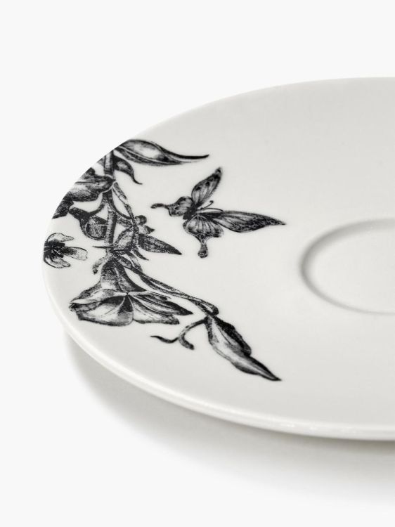 Tomorrowland Schotel Theekop Magical Blossom - Unity (Black & White) - Panache (Koksijde)