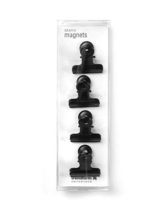 Trendform Magnet Clip Graffa Black 4pcs (Zwart) - Panache (Koksijde)