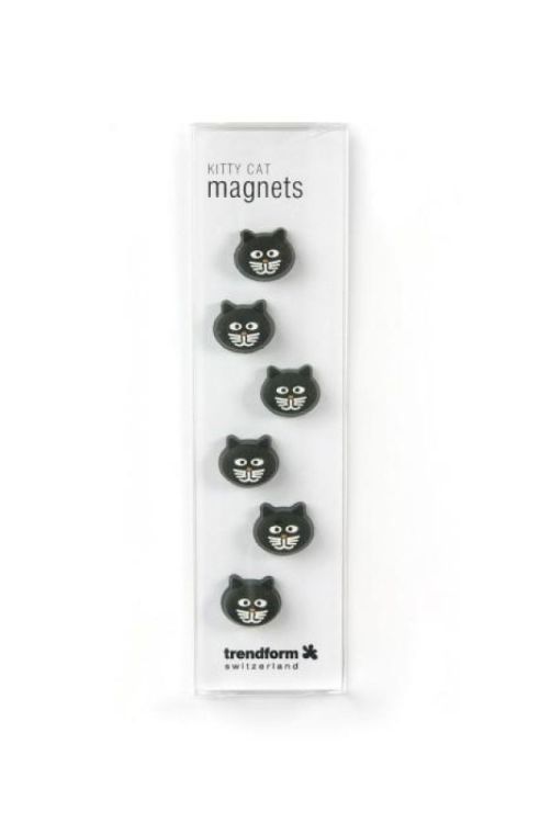 Trendform Magnet KittyCat 6pcs (Zwart/wit) - Panache (Koksijde)