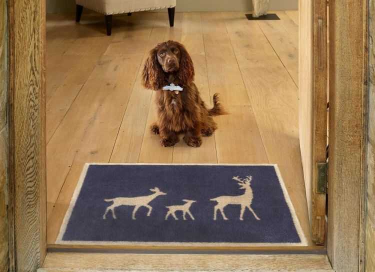 Turtle Mat Deer Family Gold 60x85cm (Multi) - Panache (Koksijde)