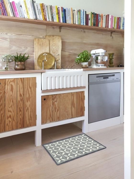 Turtle Mat Flower Fields Grey 40x60cm (Grey) - Panache (Koksijde)