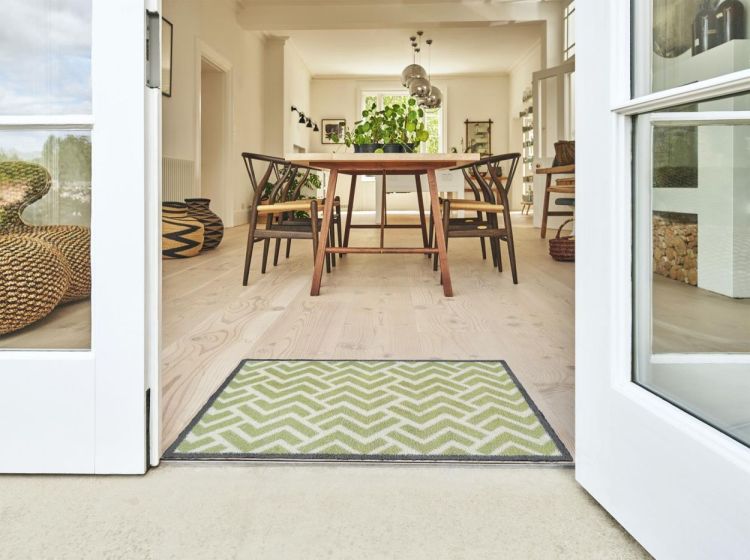 Turtle Mat Herringbone Green 60x85cm (Multi) - Panache (Koksijde)