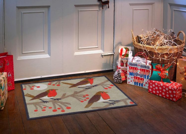Turtle Mat Red Robins 60x85cm (Multi) - Panache (Koksijde)