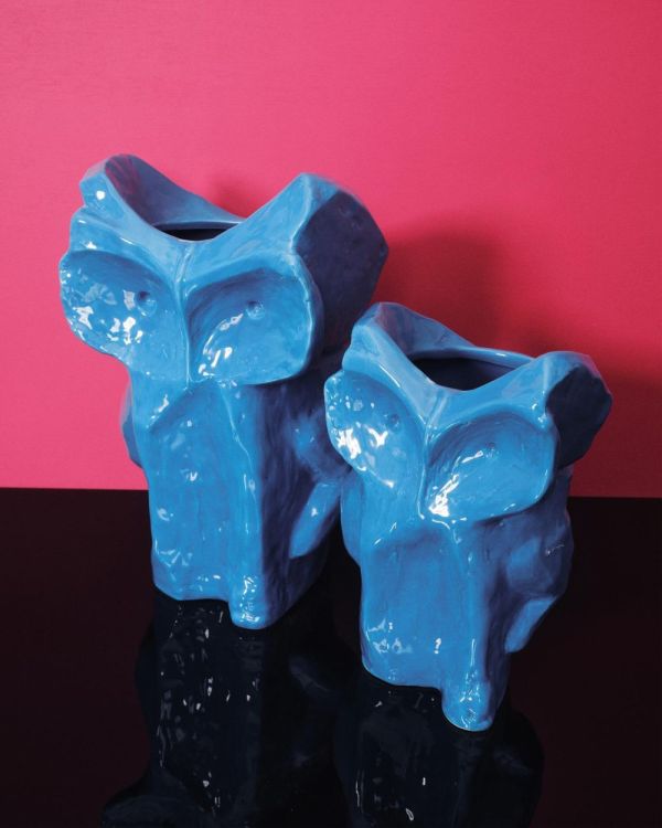 Marni Owl Vase S After Midnight Marni (Blauw) - Panache (Koksijde)