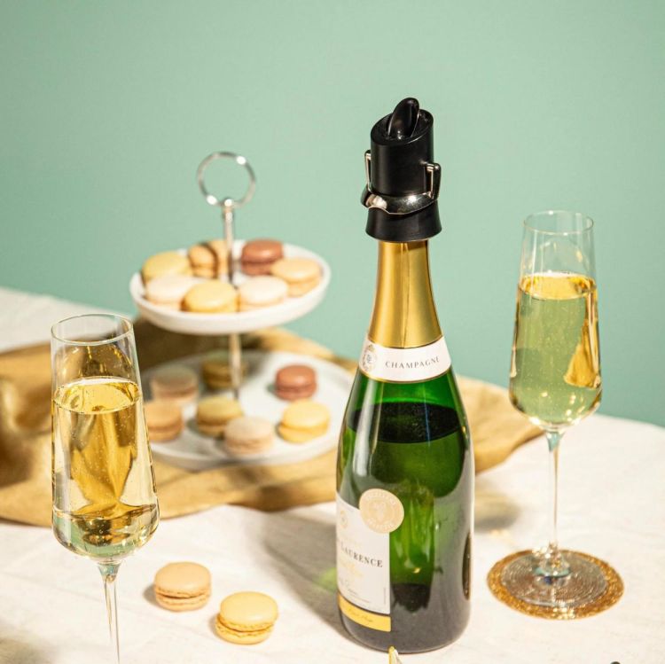 Vacu vin Champagnestop 2-in-1 Saver & Server (Zwart) - Panache (Koksijde)