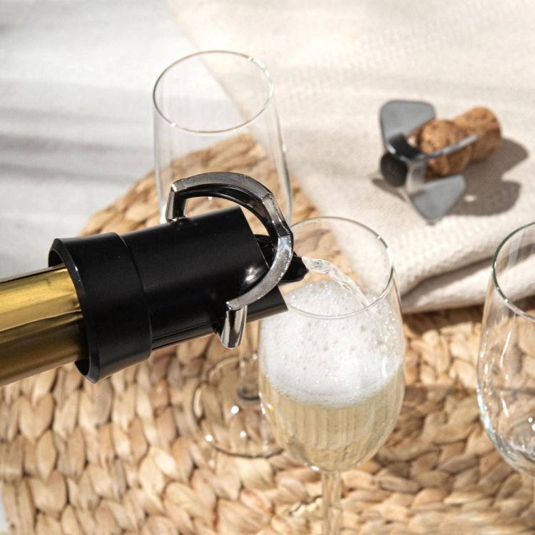 Vacu vin Champagnestop 2-in-1 Saver & Server (Zwart) - Panache (Koksijde)