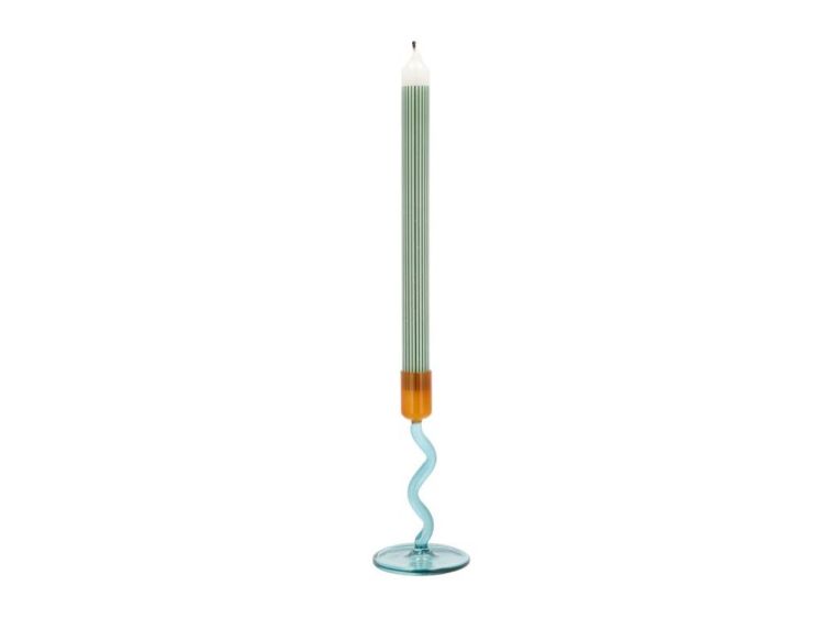 Villa Collection Candlestick Styles 8.5 x 15.3 cm (Blue/Amber) - Panache (Koksijde)