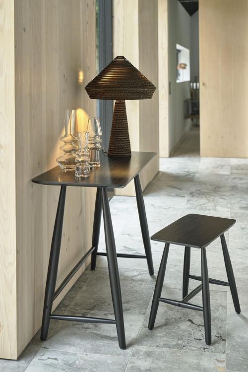 Villa Collection High stool 46.5x28x64cm eik Bast (Black) - Panache (Koksijde)