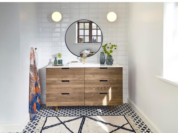 Villa Collection Spiegel Vardo Ø80cm metaal (Black) - Panache (Koksijde)