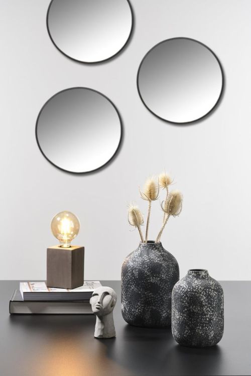 Villa Collection Spiegel Vardo Ø80cm metaal (Black) - Panache (Koksijde)