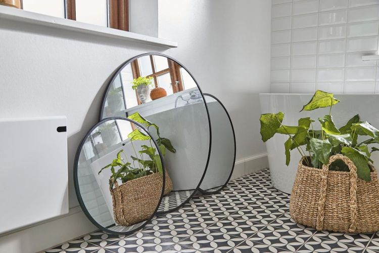 Villa Collection Spiegel Vardo Ø80cm metaal (Black) - Panache (Koksijde)