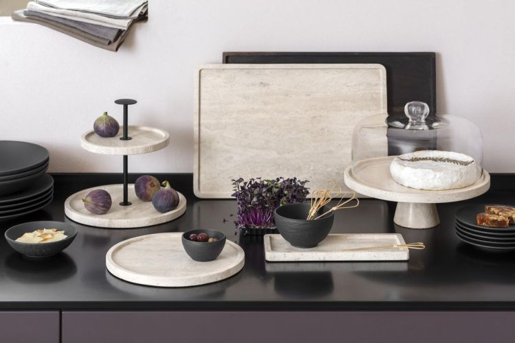 Villeroy & Boch Manufacture Travertine Dienblad 25.5cm rechthoekig (Naturel) - Panache (Koksijde)