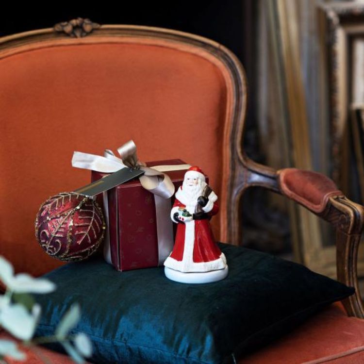 Villeroy & Boch Nostalgic Melody Santa muziekdoos draaiend (Rood) - Panache (Koksijde)