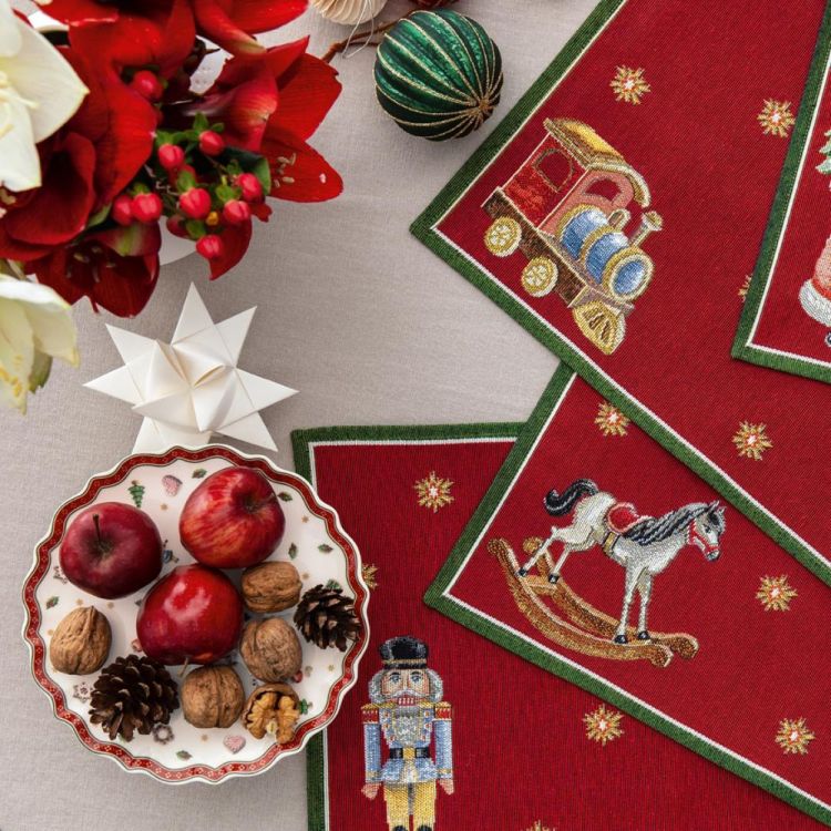 Villeroy & Boch Toy's Delight 4 Placemats Jubileum 32x48cm (Rood) - Panache (Koksijde)